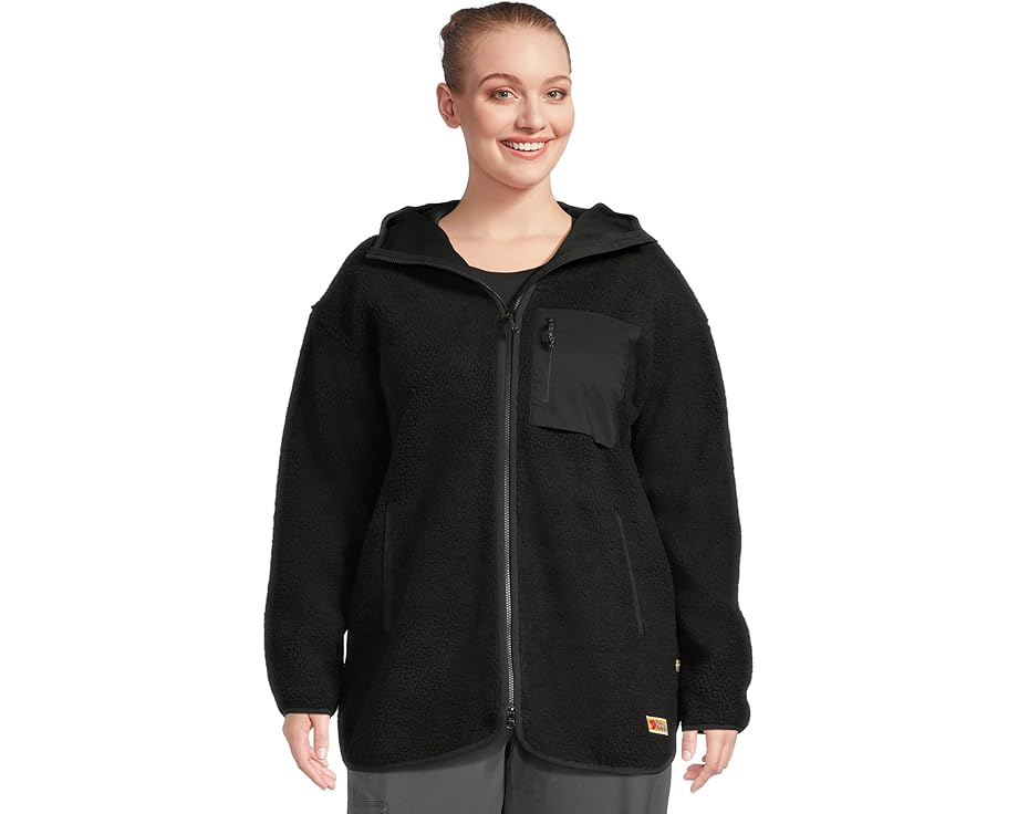 Длинная куртка Fjällräven Vardag Pile Fleece с капюшоном из переработанного полиэстера