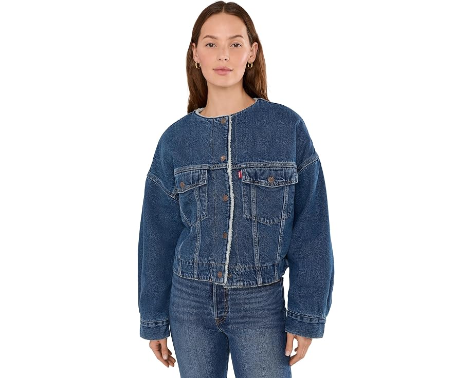 Levi's® Джинсовая куртка Collarless Crop Sherpa Trucker
