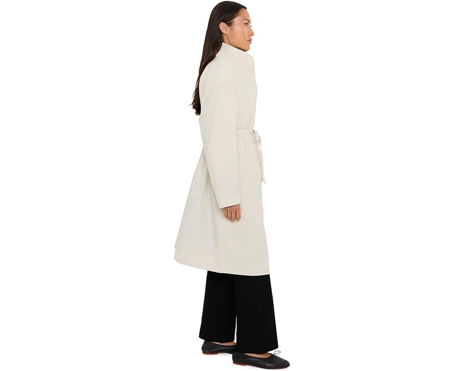 Eileen Fisher Пальто Petite из легкого хлопка с нейлоном и высоким драпированным воротником