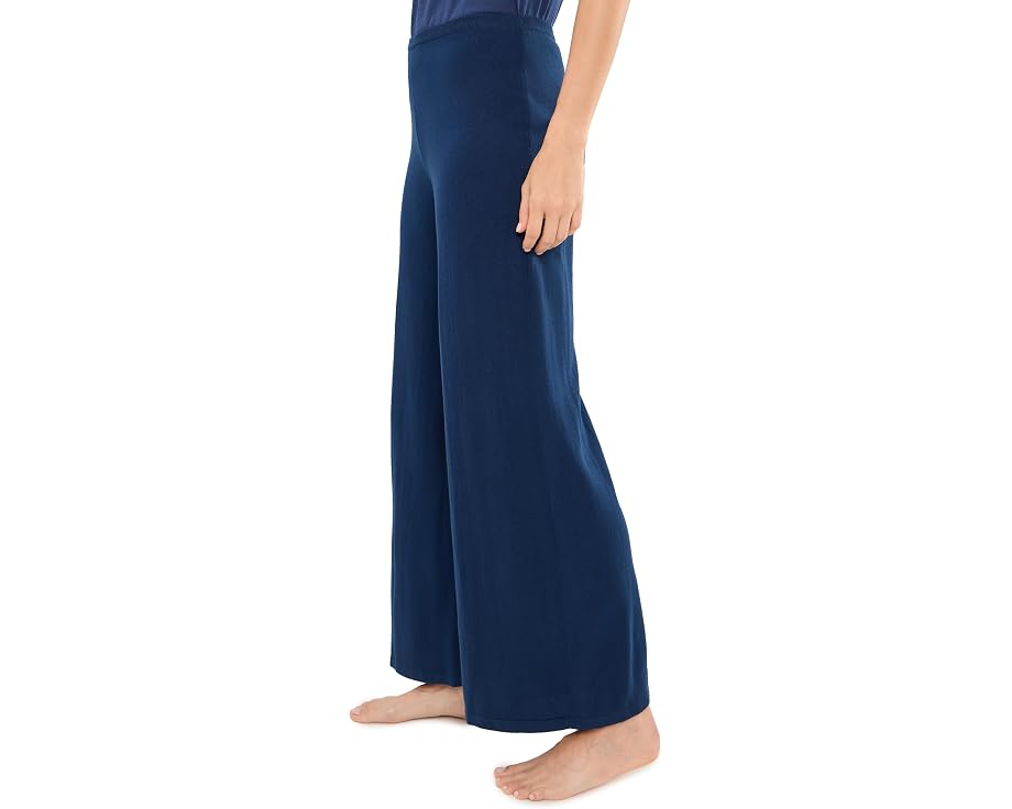 Eberjey брюки Fine Gauge Pants широкие с завышенной талией