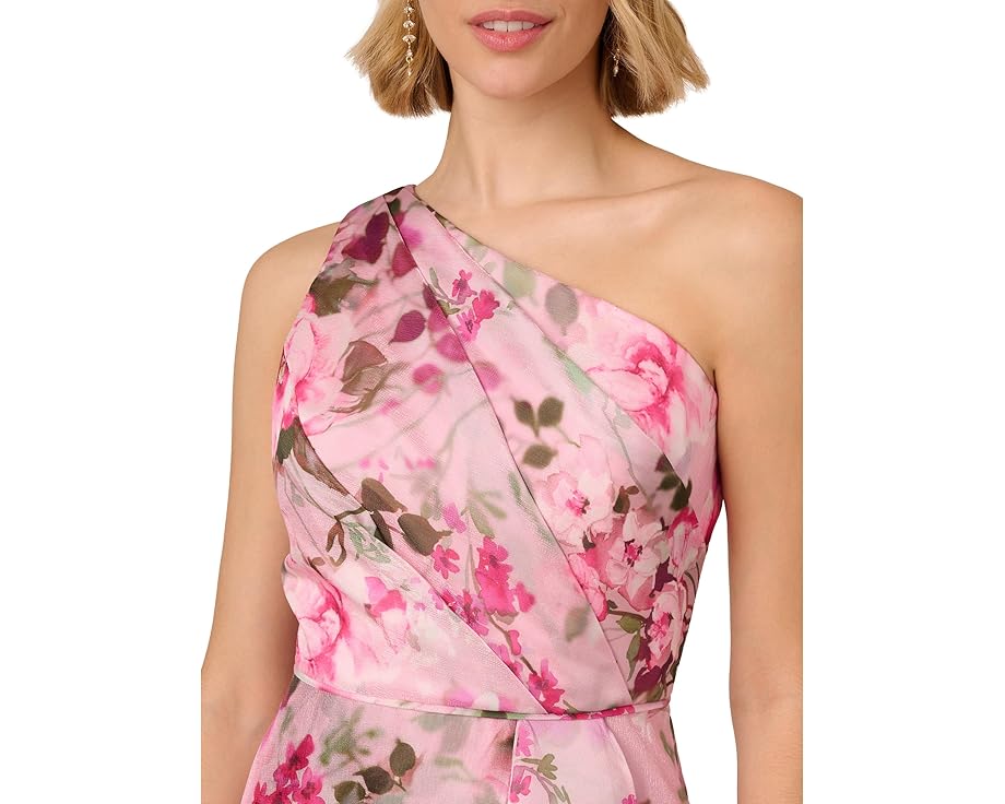 Платье Adrianna Papell Printed High-Low с асимметричным подолом