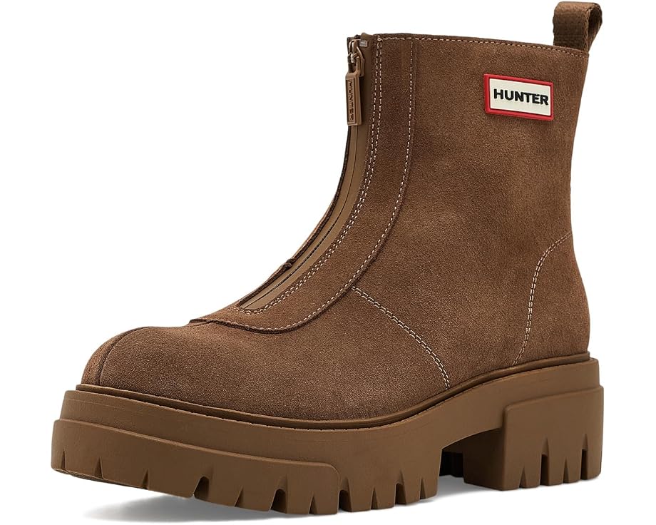 Hunter Gemma женские замшевые ботильоны на каблуке, цвет Dark Natural Suede