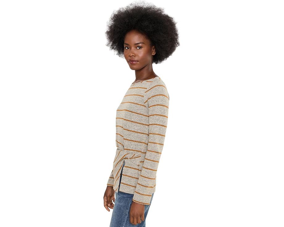 Топ Long Sleeve Boatneck Knit w/ Twist Detail Liverpool Los Angeles с полосатой вязкой