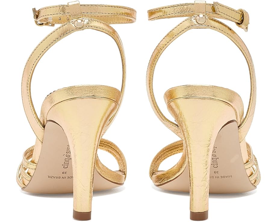 Cinq à Sept сандалии Jackie Metallic Strappy на каблуке