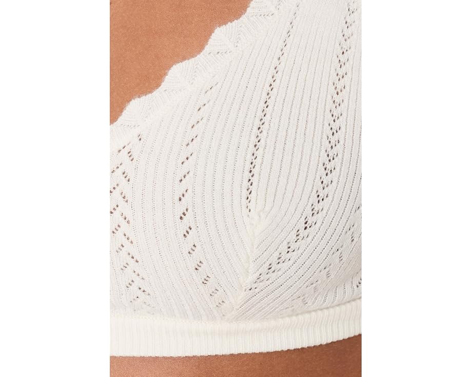 Eberjey бюстгальтер Pointelle Sweater Bralette с вырезом