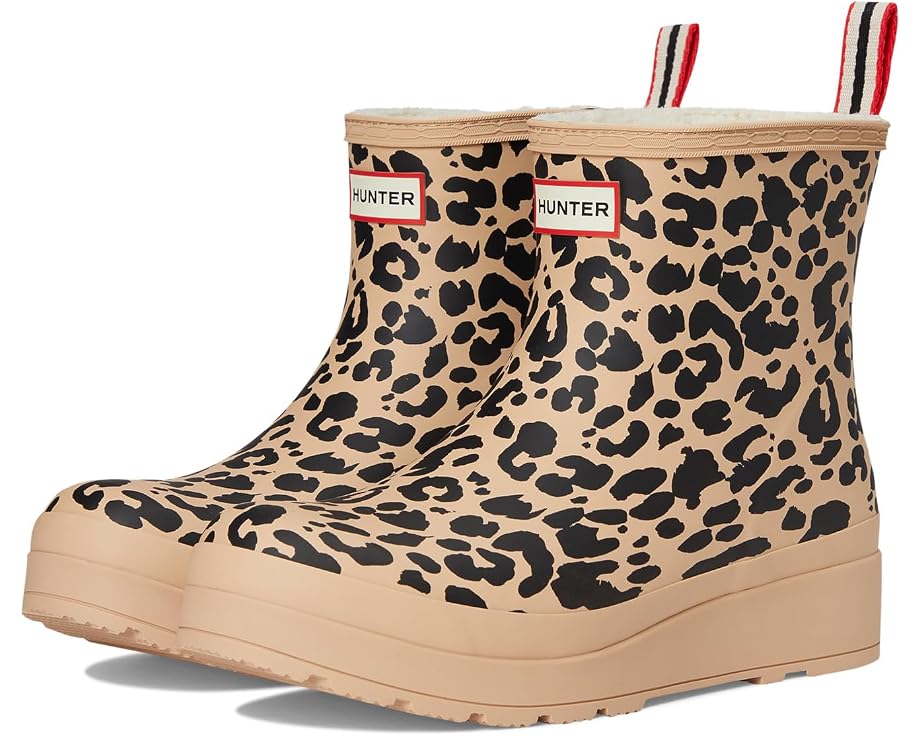 Утепленные короткие сапоги Play Short Insulated от Hunter цвет Medium Natural Leopard