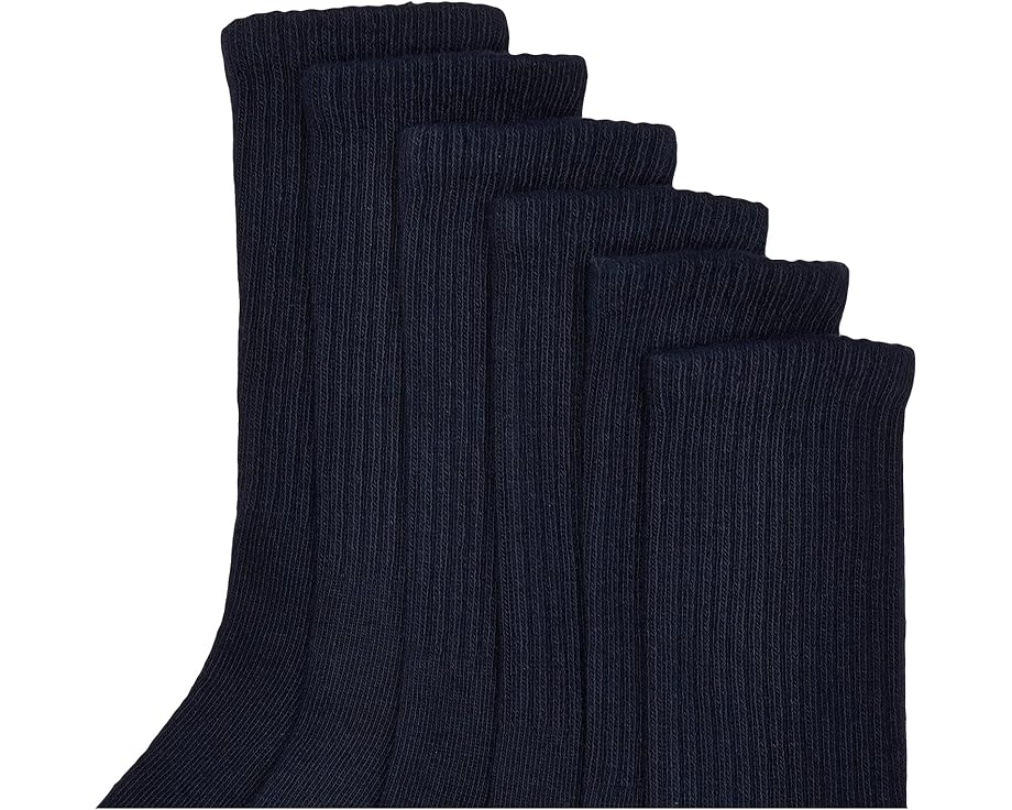 Boys Seamless Half Cushion Sport Crew Socks 6 Pair Pack
