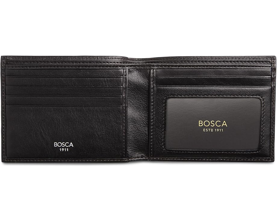 Bosca кожаный ID-кошелек Executive из коллекции Nappa Vitello черного цвета