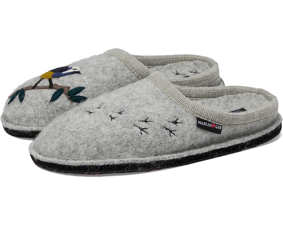 Тапочки Haflinger Songbird из вареной шерсти с противоскользящей подошвой