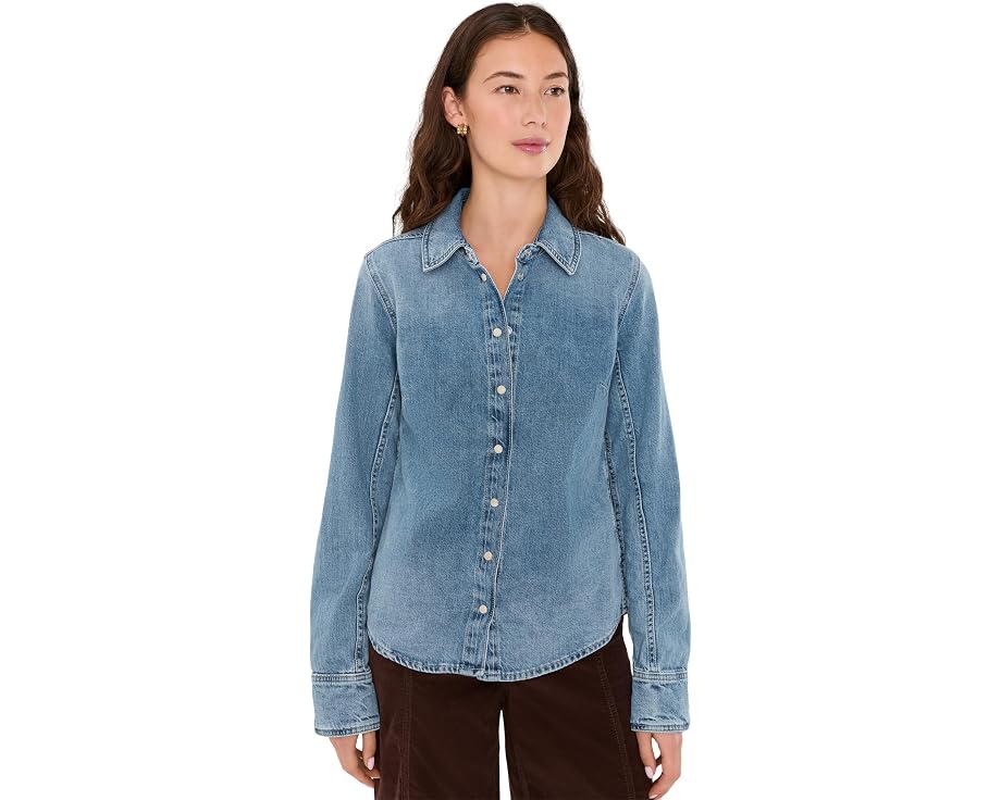 Рубашка Free People Benny Slim Denim женская с кнопками