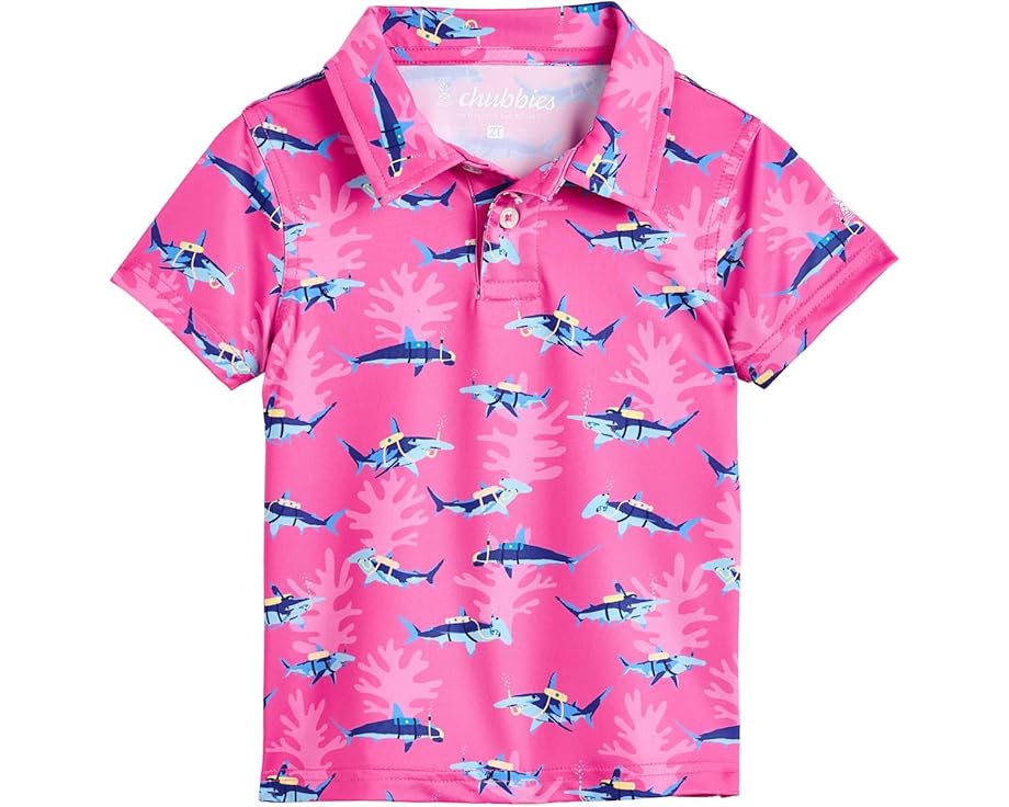 Поло Chubbies Kids The Lil Great Pink Shark для малышей