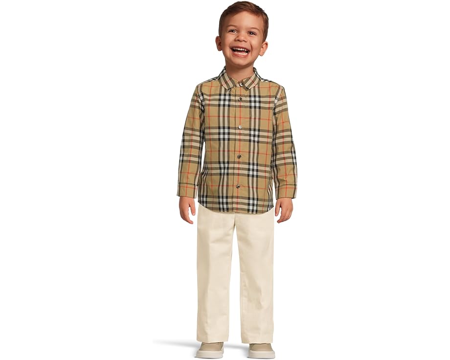 Burberry Kids рубашка Owen с длинным рукавом в клетку