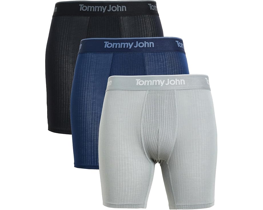 Набор из 3 боксеров Tommy John Luxe Rib с длиной 15 см и широким поясом
