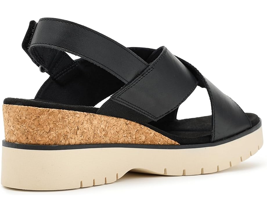 Сандалии Diaz Cross Clarks на среднем клине с мягкой кожей и регулируемым задним ремешком