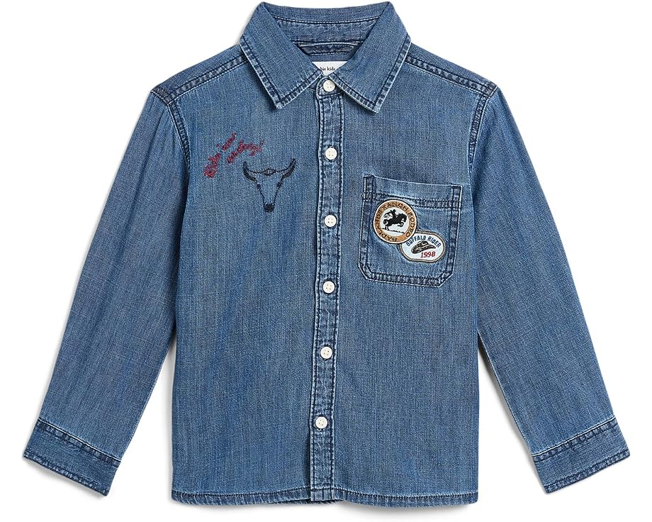 Джинсовая рубашка Denim Patch Shirt для детей от abercrombie kids