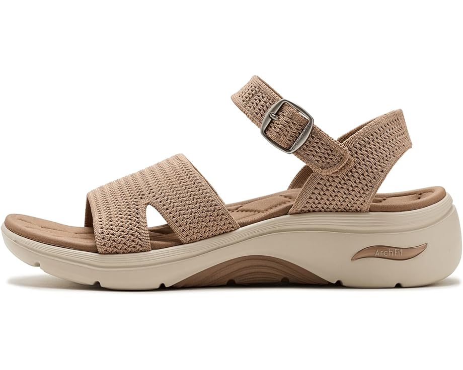 Сандалии SKECHERS GO Walk Arch Fit 2.0 с блестящей пряжей и поддержкой свода стопы