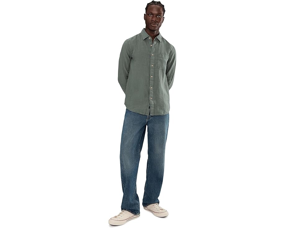 Рубашка Faherty Laguna Linen Shirt из европейского льна с длинными рукавами