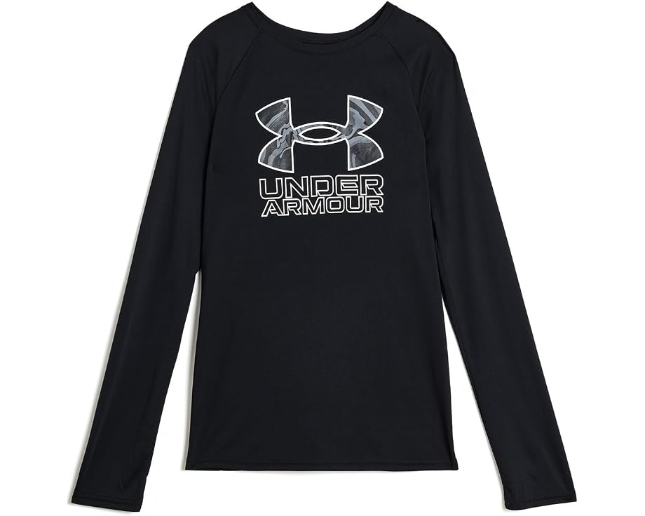 Under Armour футболка Tech Hybrid Print с длинным рукавом для детей