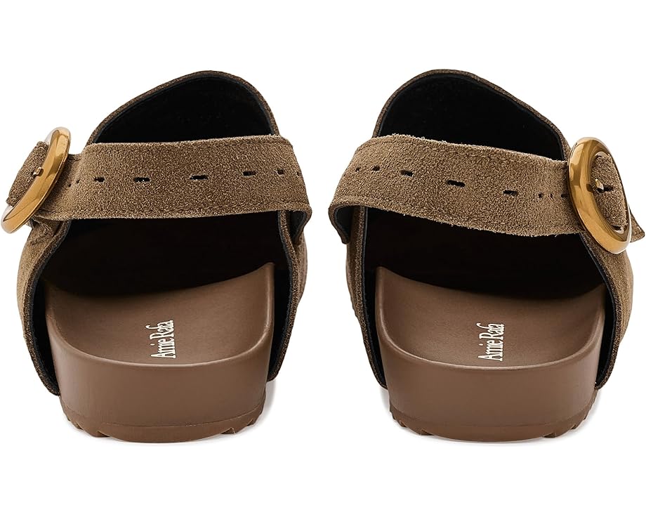 Сабо Toni Suede Clogs от Amie Rafa на танкетке серо-коричневые
