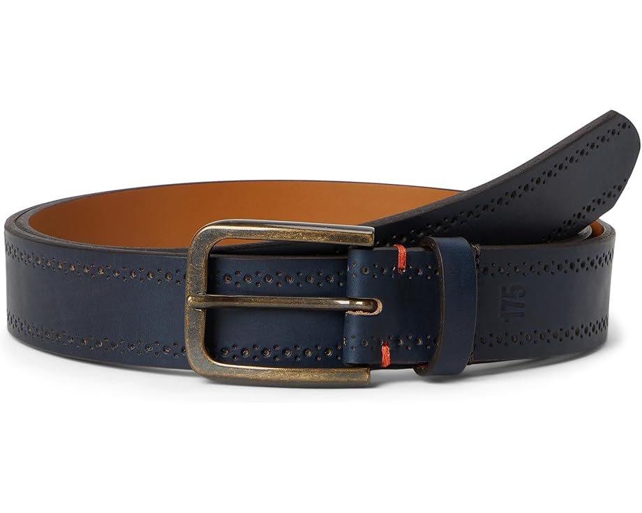 Ремень 175th Anniversary Brogue Leather с перфорацией и латунной пряжкой Johnston & Murphy