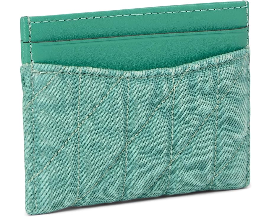Картхолдер Essential с квилтингом COACH из денима и кожи