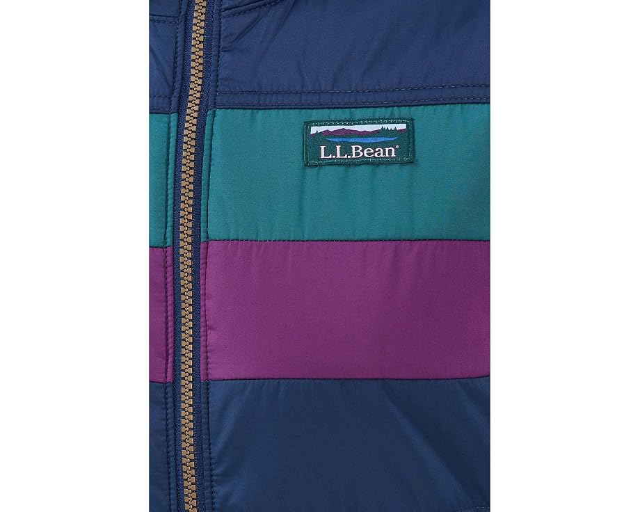 Пуховик L.L.Bean Mountain Classic с цветным блоком и капюшоном