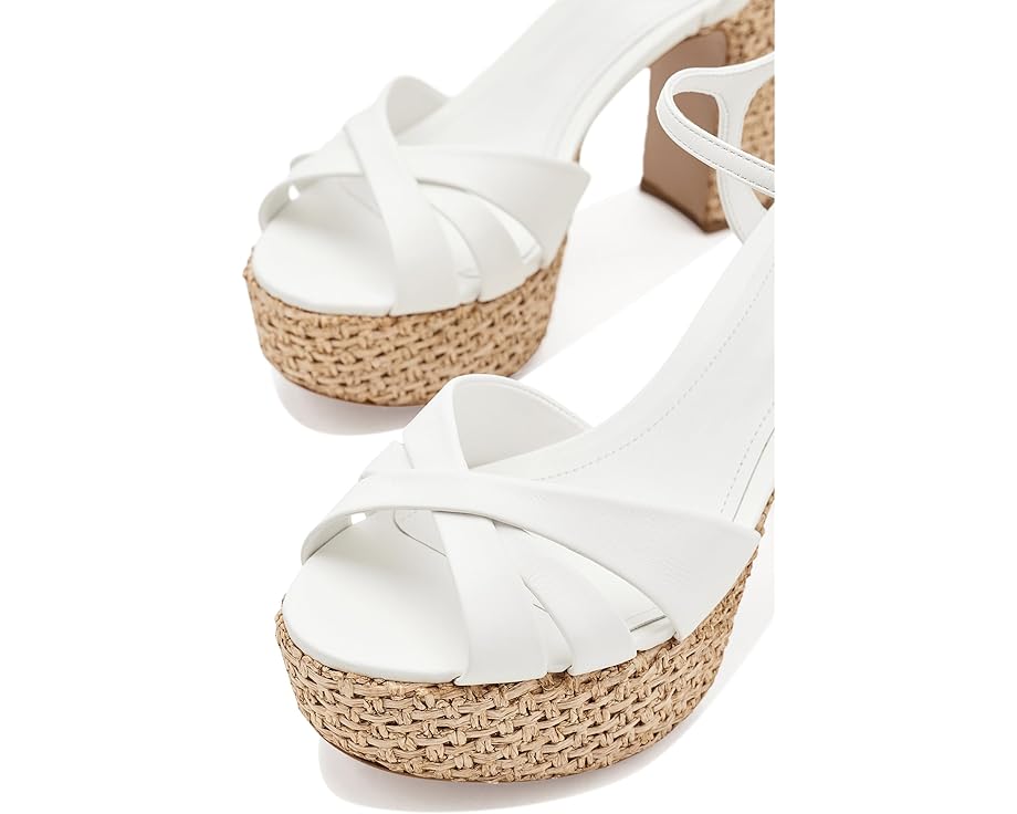 Сандалии Schutz Keefa Raffia с плетеным верхом и каблуком