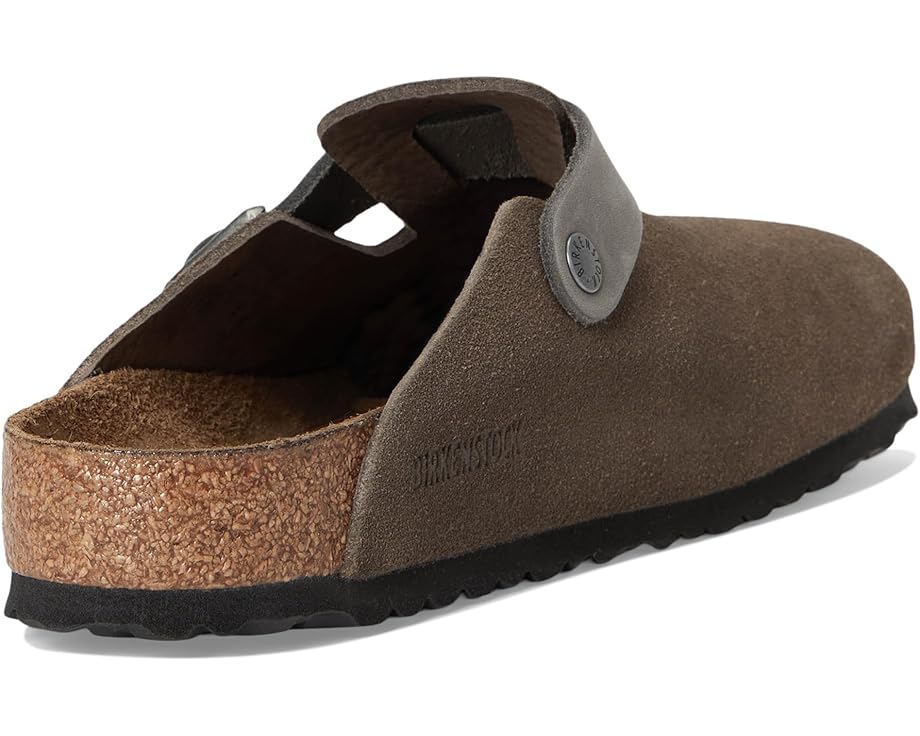 Клоги Birkenstock Boston из замши и промасленной кожи с пробковой стелькой