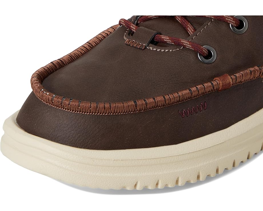 Детские ботинки Hey Dude Bradley Classic на шнурках с кожаным верхом и стелькой Memory Foam