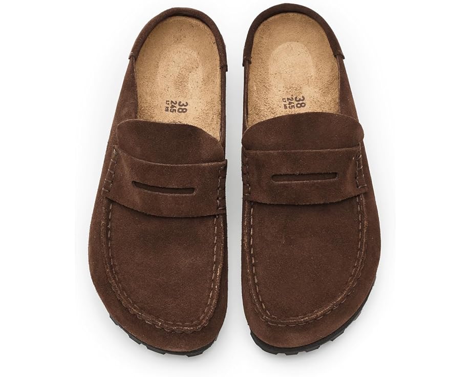Клоги Birkenstock Naples из замши с пробковой стелькой