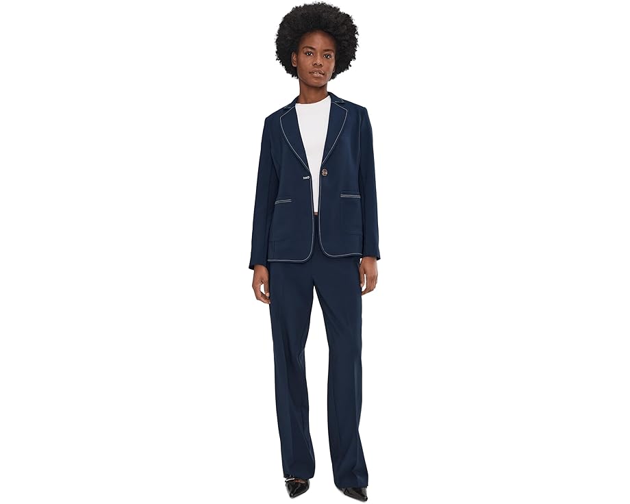 Блейзер Sleek Stretch Accent Stitch с контрастной строчкой и одним пуговицей NIC+ZOE