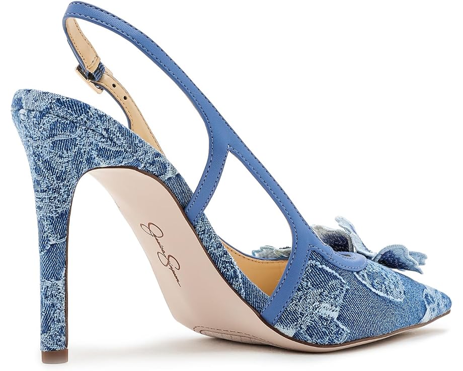 Туфли Pilitia на высоком каблуке с джинсовым цветочным рисунком от Jessica Simpson