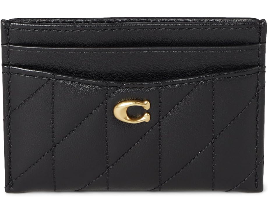 Картхолдер COACH с стежкой Pillow из мягкой кожи