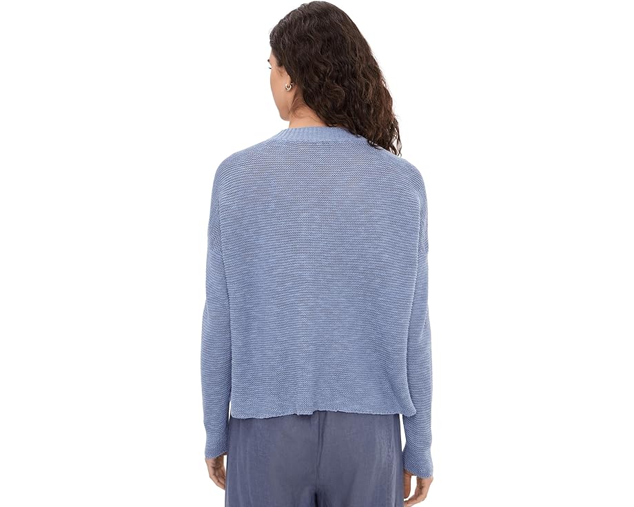 Свитер Eileen Fisher с V-образным вырезом из смеси органического льна и хлопка