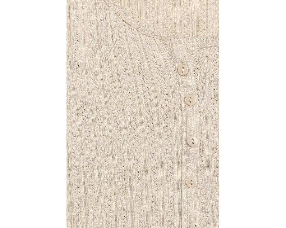 Long Sleeve Button Front Tee (Little Kid/Big Kid)