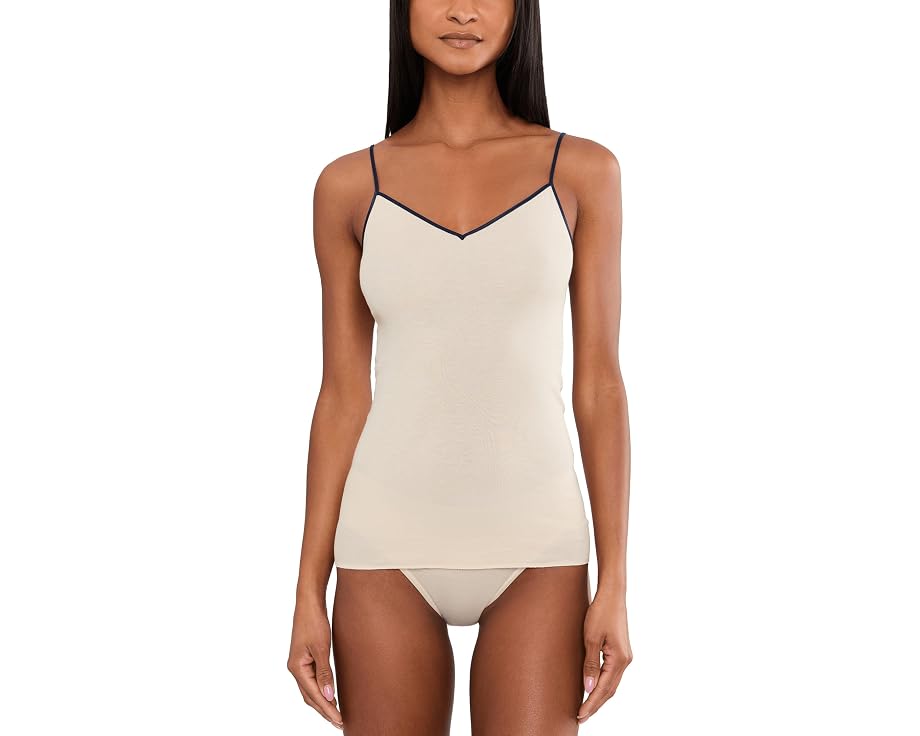 Бесшовный топ на бретелях Cotton Seamless от Hanro с V-образным вырезом