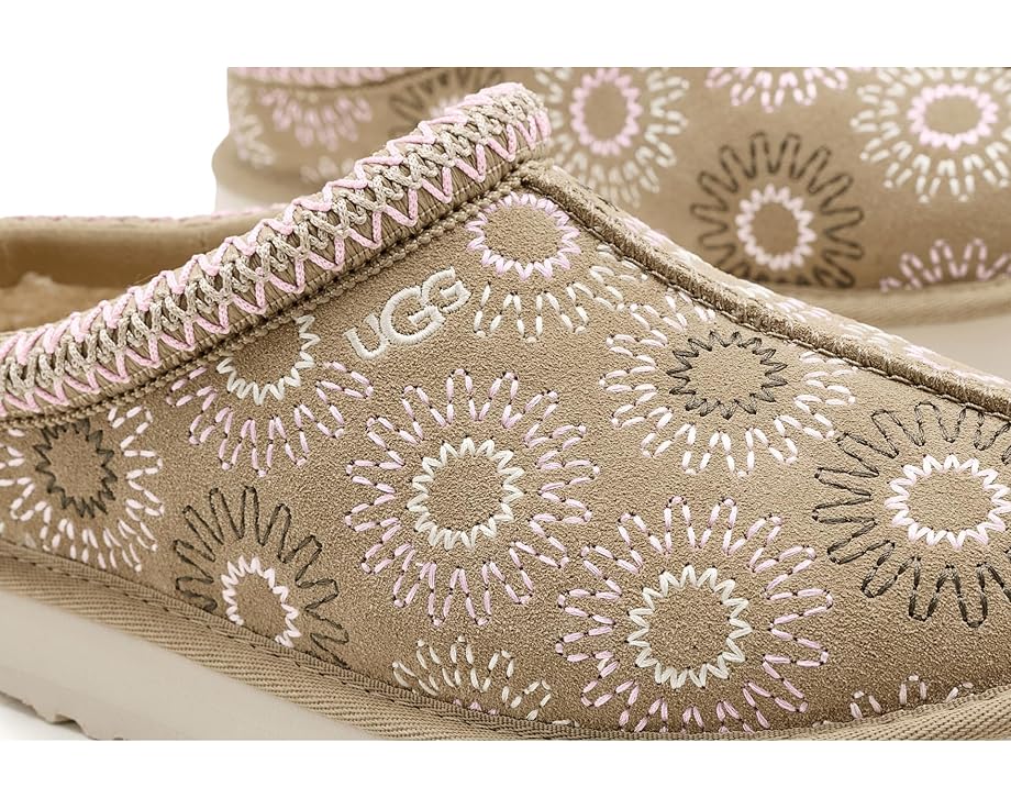 Детские тапочки UGG Kids Tazz Sun Stitch с вышивкой