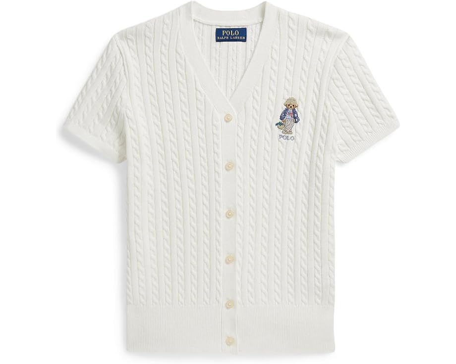Кардиган с V-образным вырезом и жаккардом с медвежонком Polo Ralph Lauren Kids для детей постарше