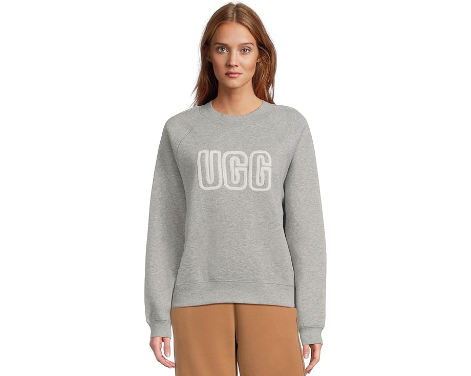 Свитшот UGG Logo Crew Neck с регланными рукавами и аппликацией