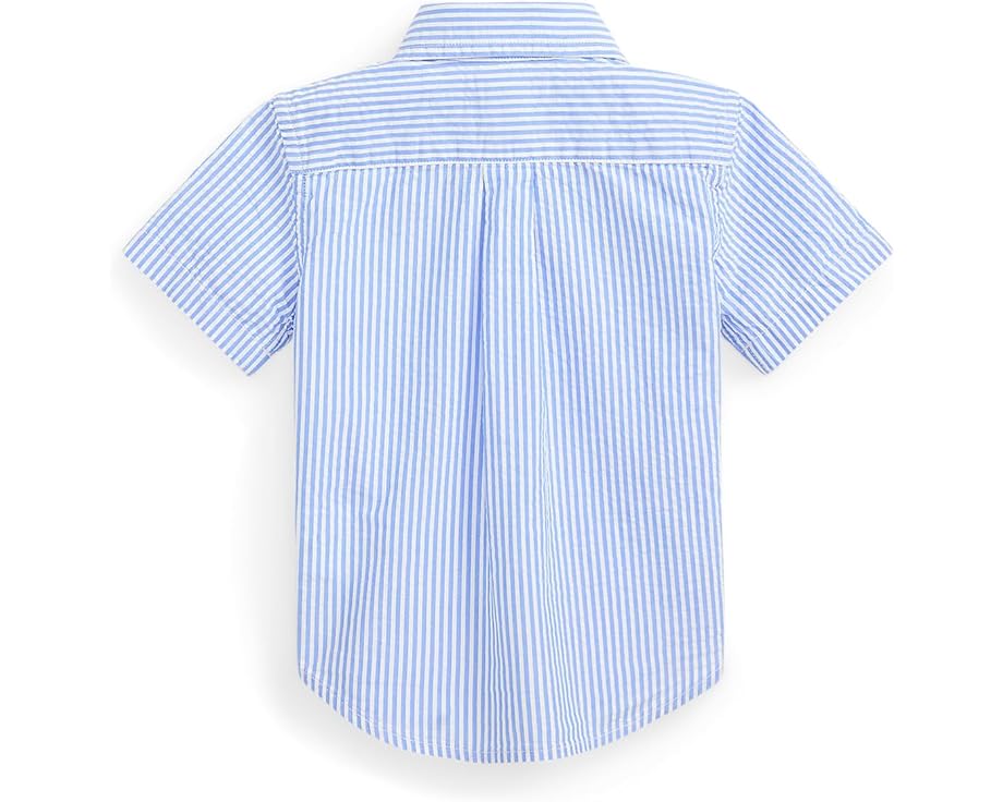 Полосатая рубашка из хлопкового пике для младенцев Polo Ralph Lauren Kids
