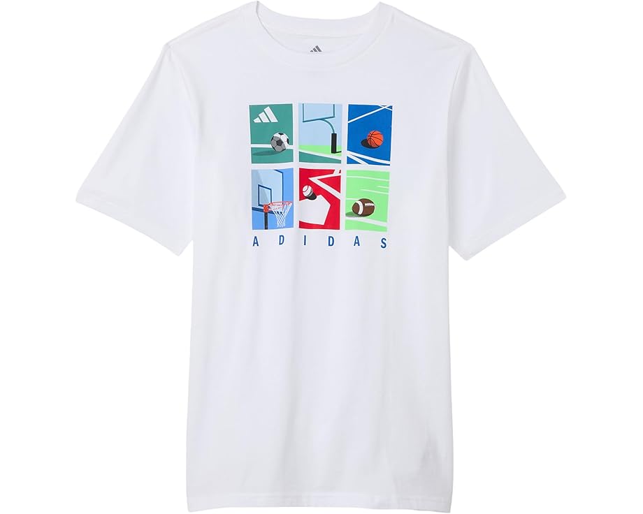 Футболка adidas Kids Multi Sport Grid с принтом для мультиспортсменов