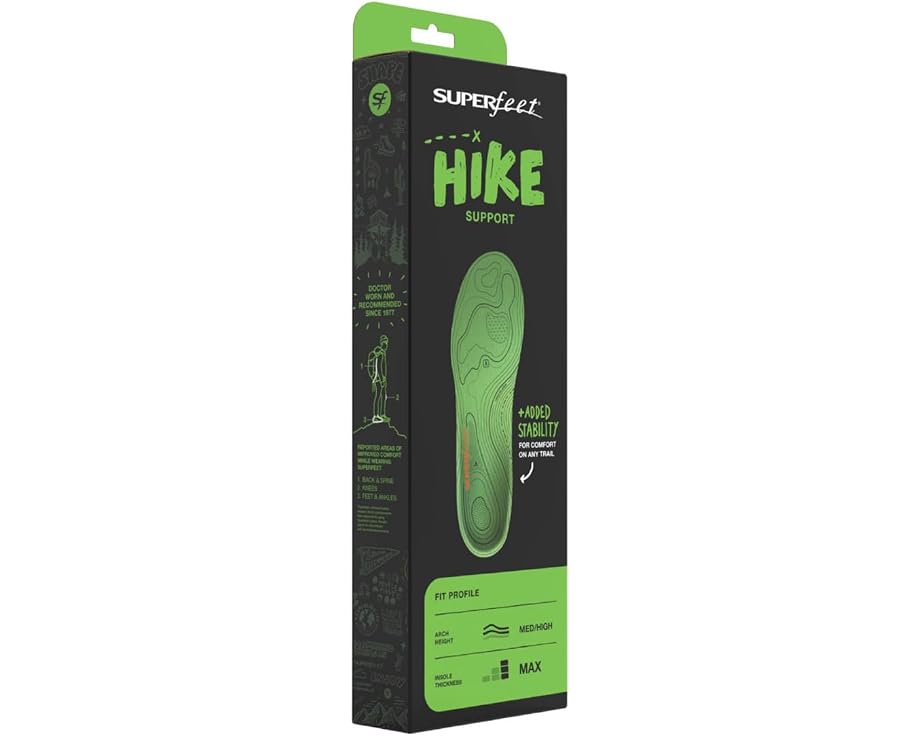 Стельки Superfeet Hike Support (Trailblazer) с высокой поддержкой свода стопы