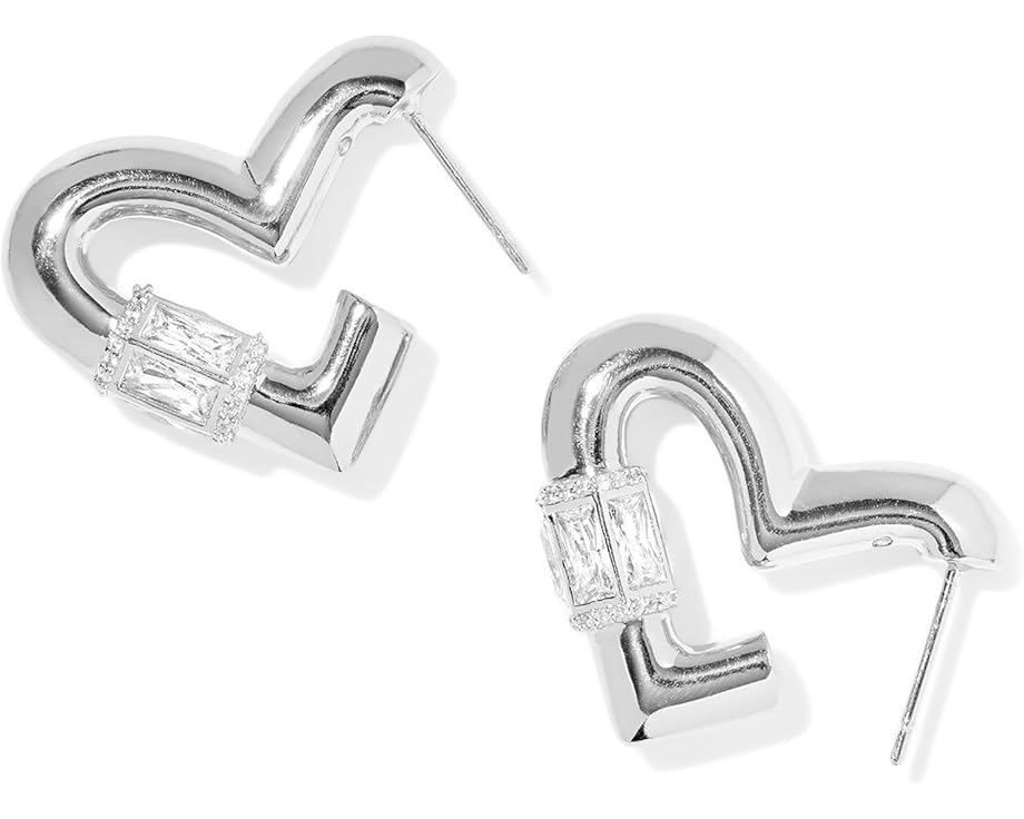 Серьги Emery Heart Hoop в форме сердца с цирконами от Kendra Scott