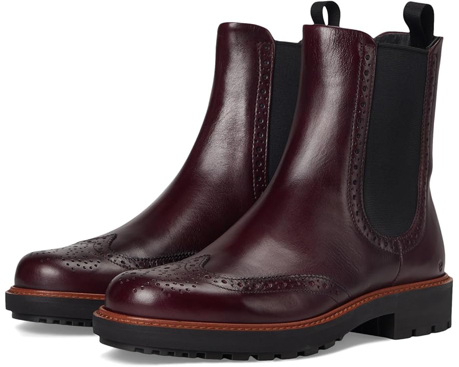 ECCO Metropole Oslo Chelsea Wingtip ботинки с декоративными перфорациями