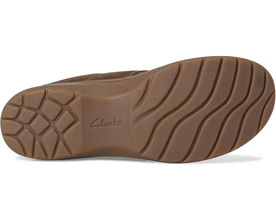 Слипоны Clarks Carleigh Viola из кожи с эластичной вставкой и фурнитурой