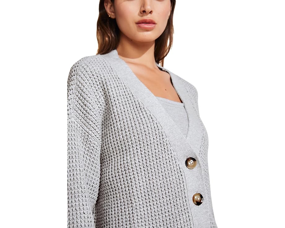Короткий кардиган Eberjey Recycled Sweater Cropped Cardigan из переработанного хлопка