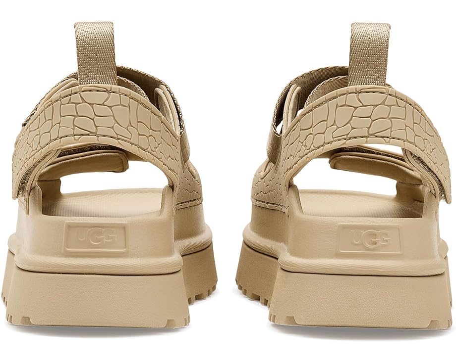 Сандалии UGG Goldenglow Embossed с тиснением под крокодила и регулируемыми застежками