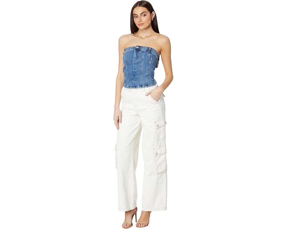 Топ Blank NYC Own It Denim Bustier из денима с застежкой на молнию