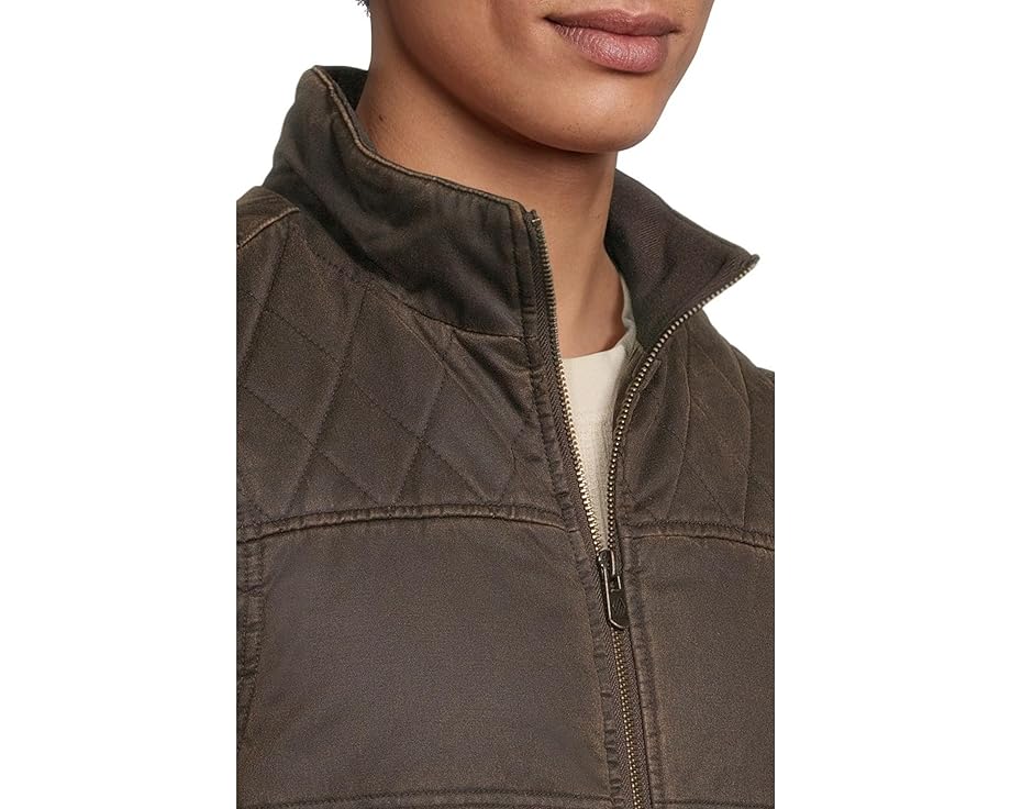 Johnston & Murphy жилет Antique Cotton Channel Quilted в винтажном стиле с простежкой