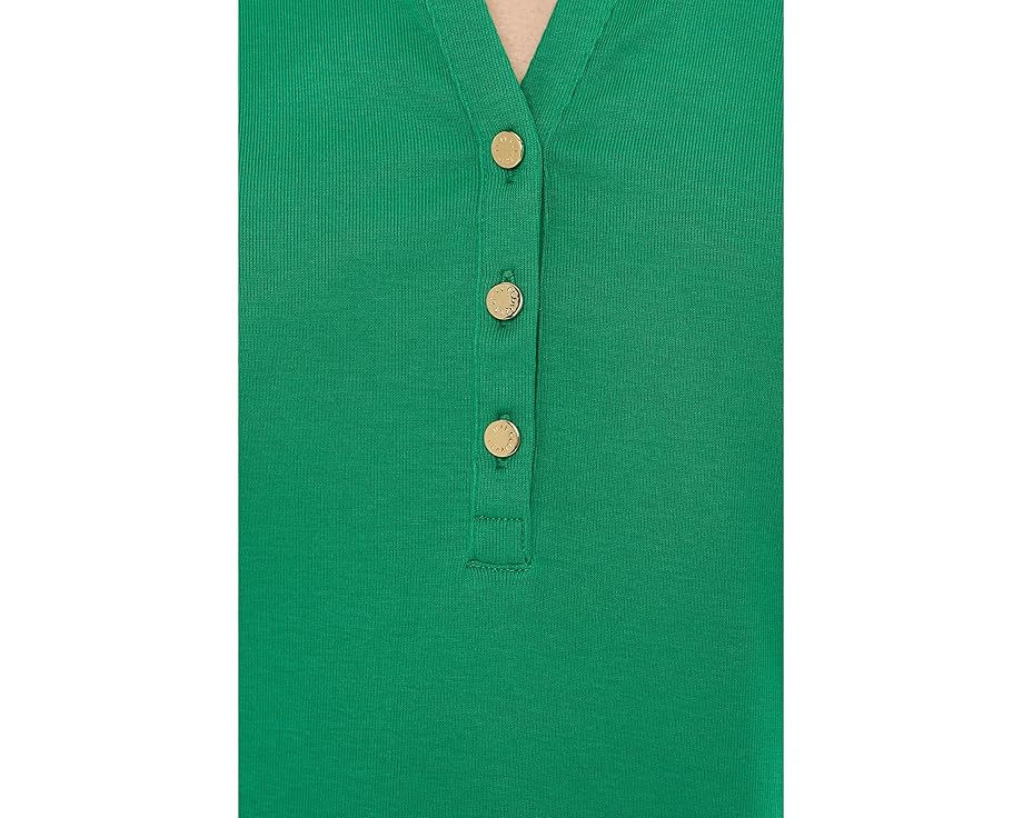 Топ Ronson Knit Top от Lilly Pulitzer с манжетами-буфами и застежкой на пуговицах